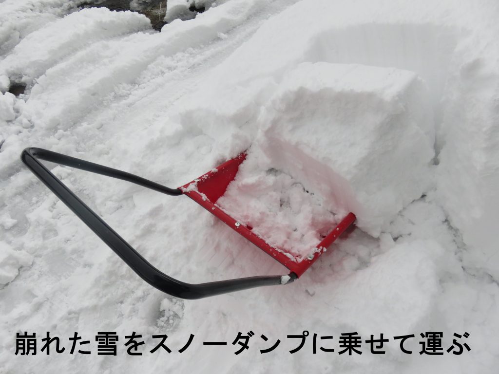 雪かきのタイミングは？スノーダンプとアルミスコップの使い方のコツ！ | 豆子ママの生活